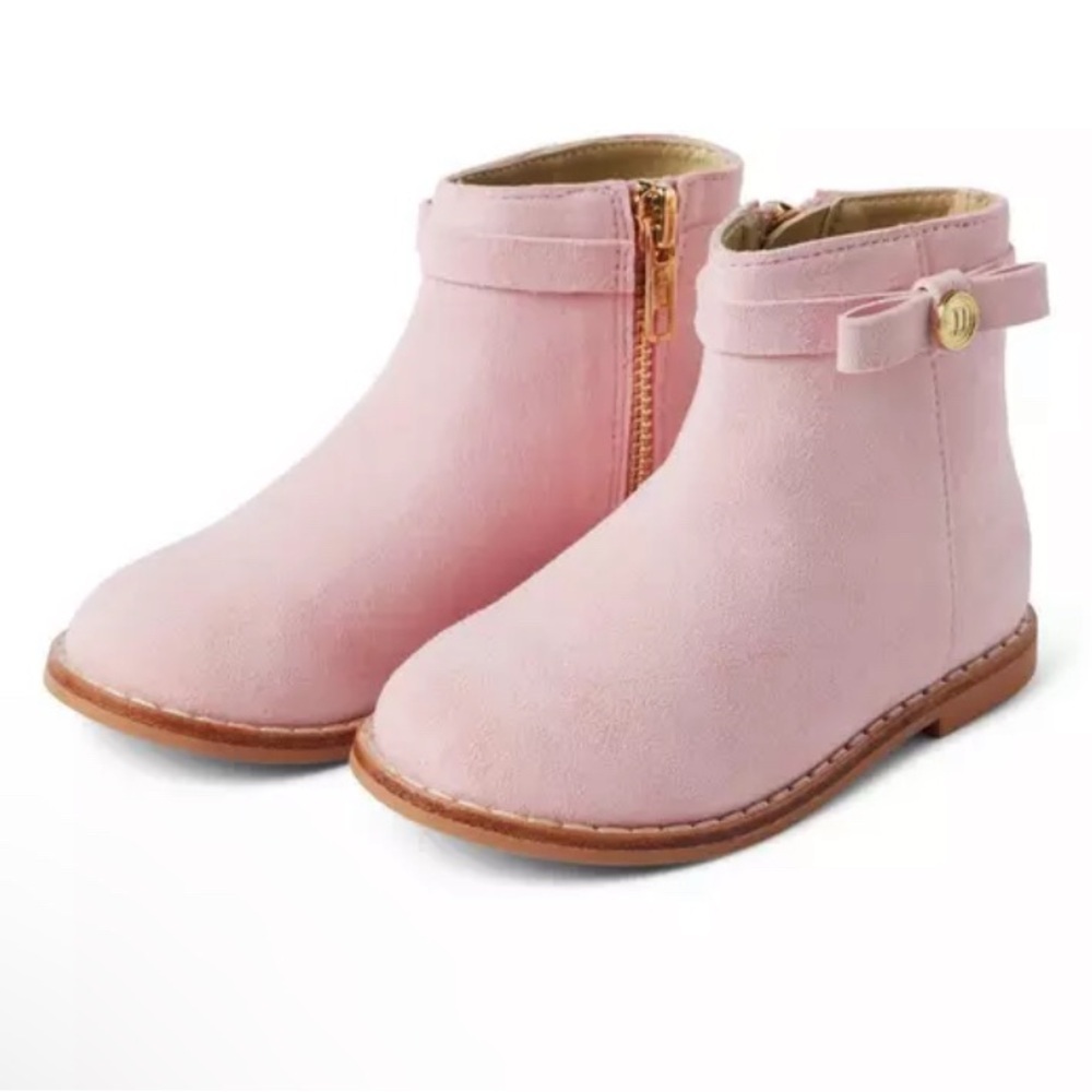 Janie and Jack Suede Side Zip Bootie Sz 6